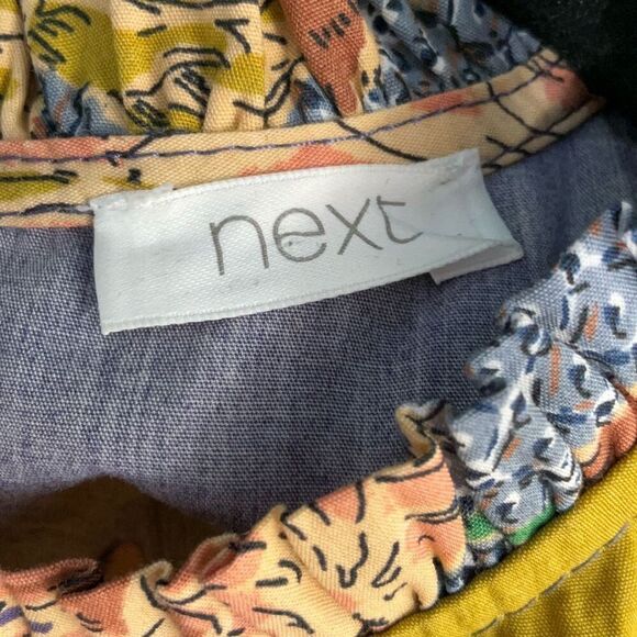 Next Multicolor Floral Print Short Sleeve Ruffle Tiered Dress Size 11yrs - Picture 7 of 8